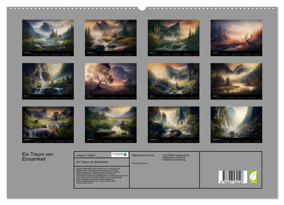 Ein Traum von Einsamkeit (CALVENDO Premium Wandkalender 2026)