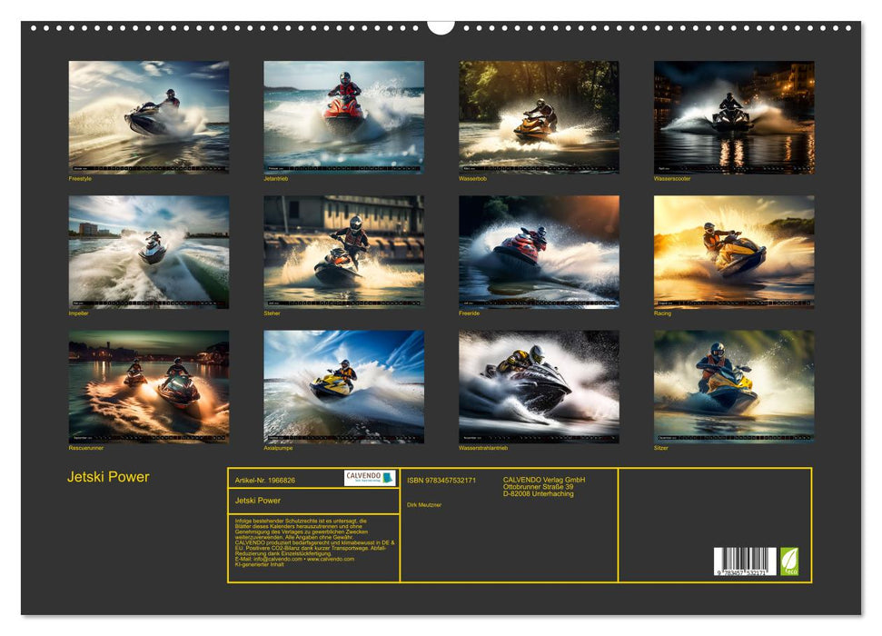 Jetski Power (CALVENDO Wandkalender 2026)