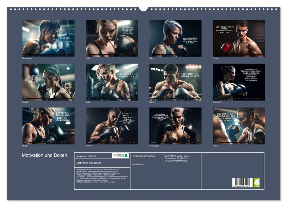 Motivation und Boxen (CALVENDO Wandkalender 2026)