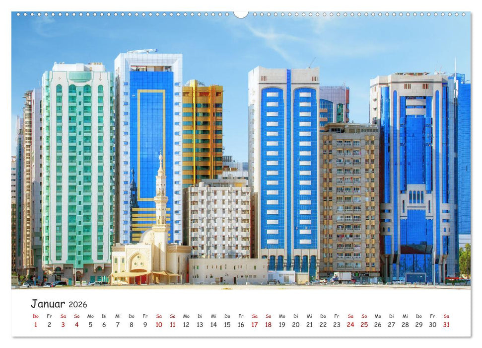 Abu Dhabi - Bezaubernde Metropole (CALVENDO Wandkalender 2026)