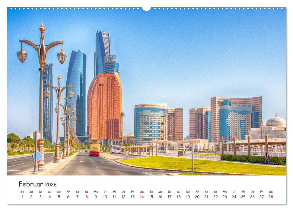 Abu Dhabi - Bezaubernde Metropole (CALVENDO Wandkalender 2026)