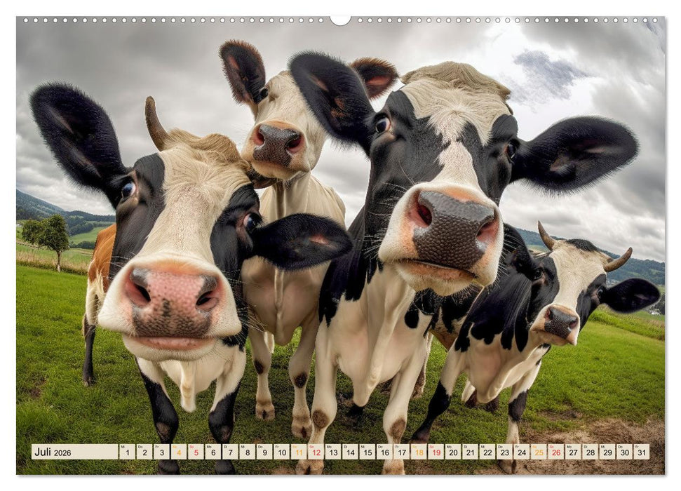 Kühe - liebenswerte Rindviecher (CALVENDO Premium Wandkalender 2026)