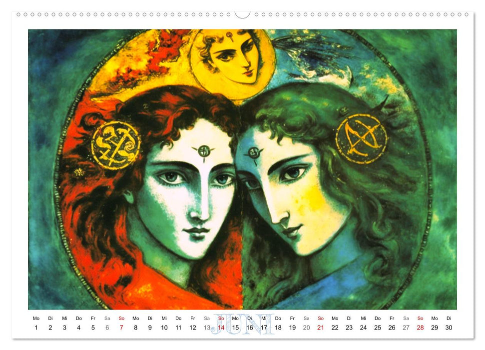 Die zwölf Tierkreiszeichen (CALVENDO Premium Wandkalender 2026)