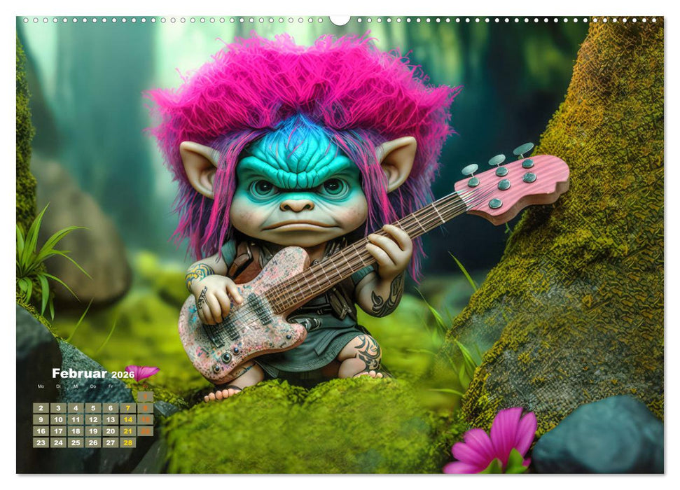 Trolls rocken ab (CALVENDO Premium Wandkalender 2026)