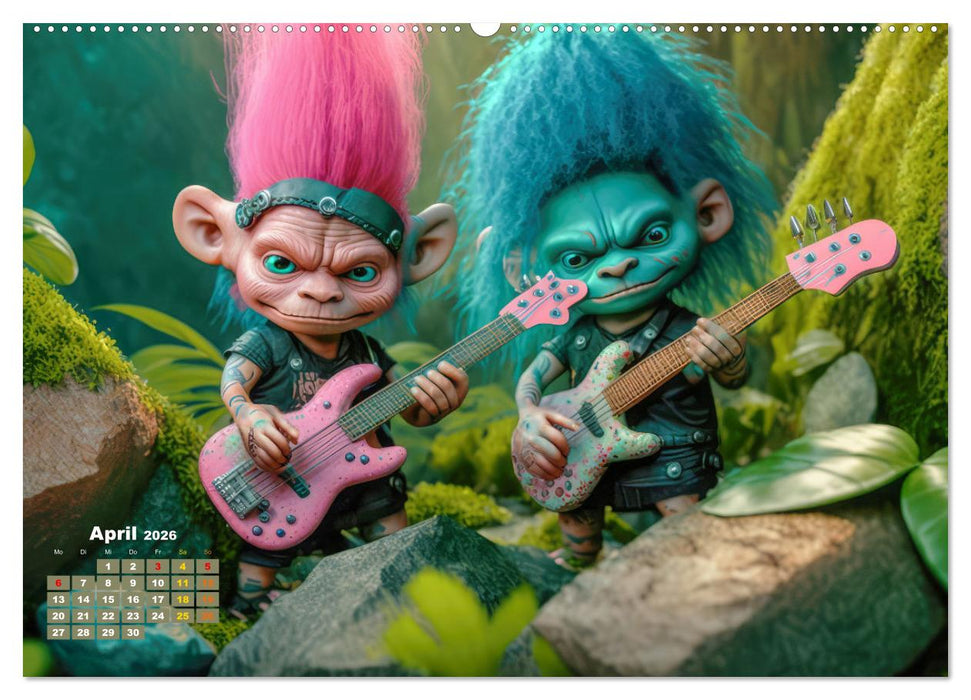 Trolls rocken ab (CALVENDO Premium Wandkalender 2026)