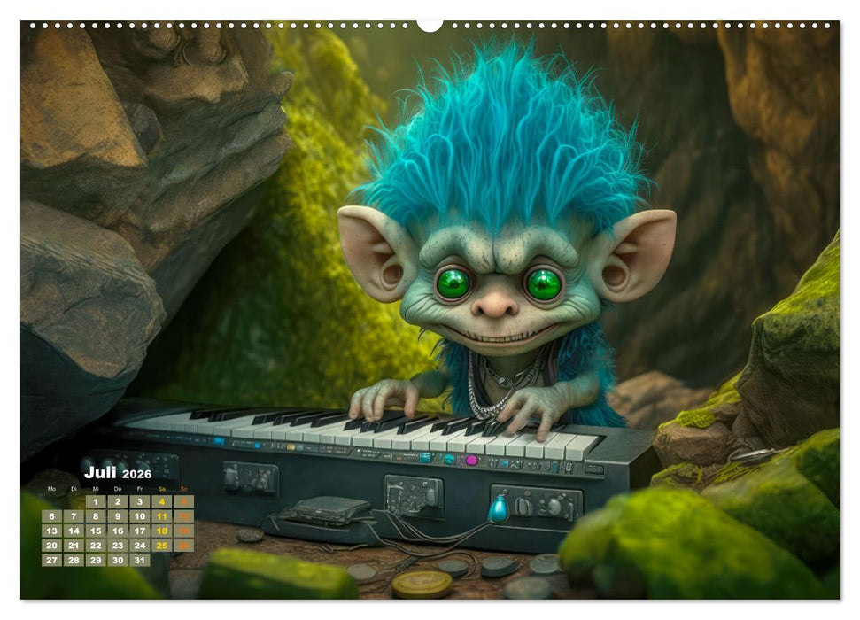 Trolls rocken ab (CALVENDO Premium Wandkalender 2026)