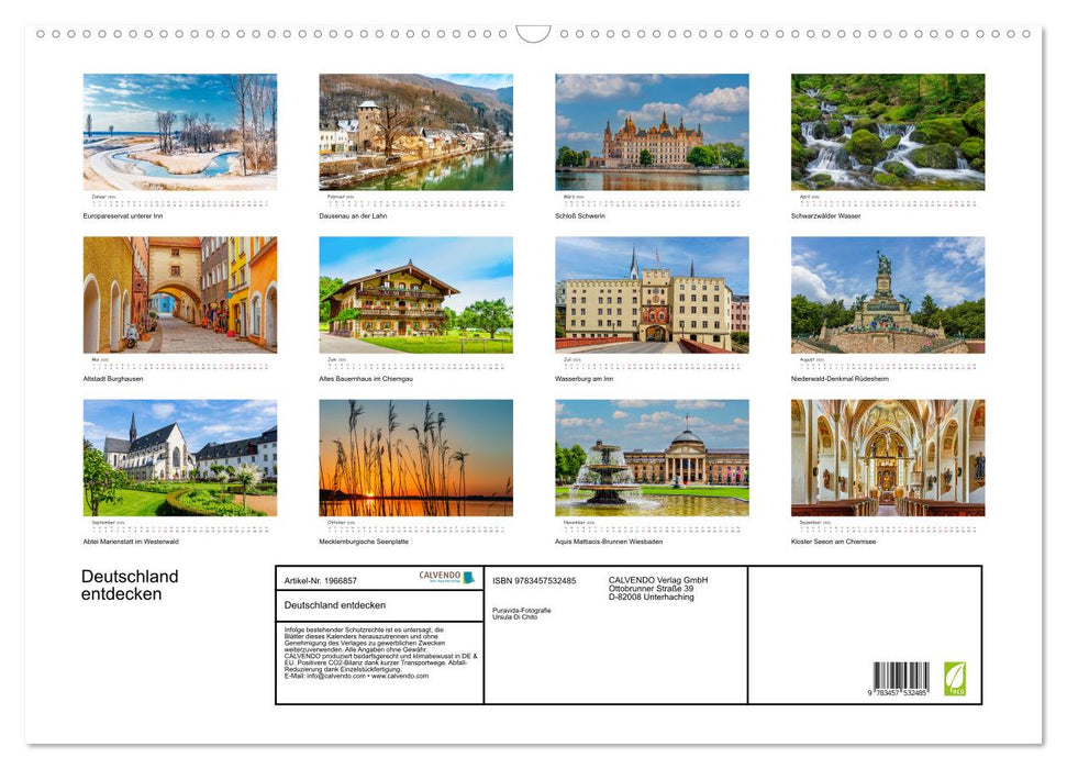 Deutschland entdecken (CALVENDO Wandkalender 2026)