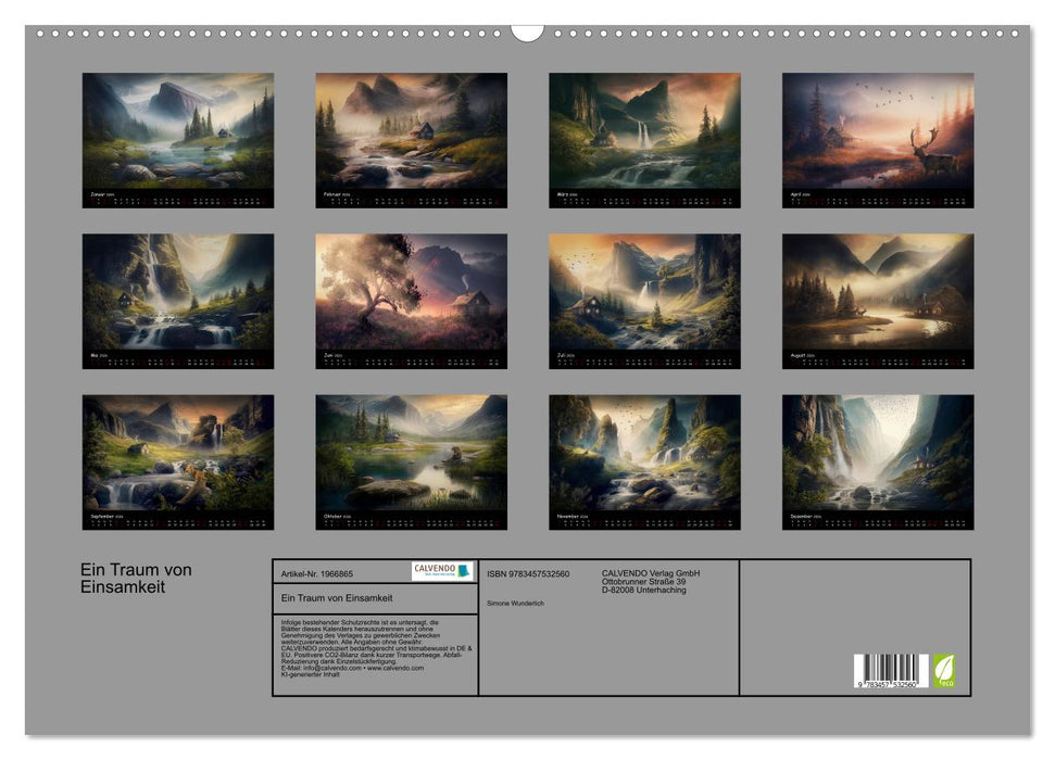 Ein Traum von Einsamkeit (CALVENDO Wandkalender 2026)