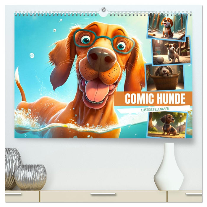 Comic Hunde (CALVENDO Premium Wandkalender 2026)