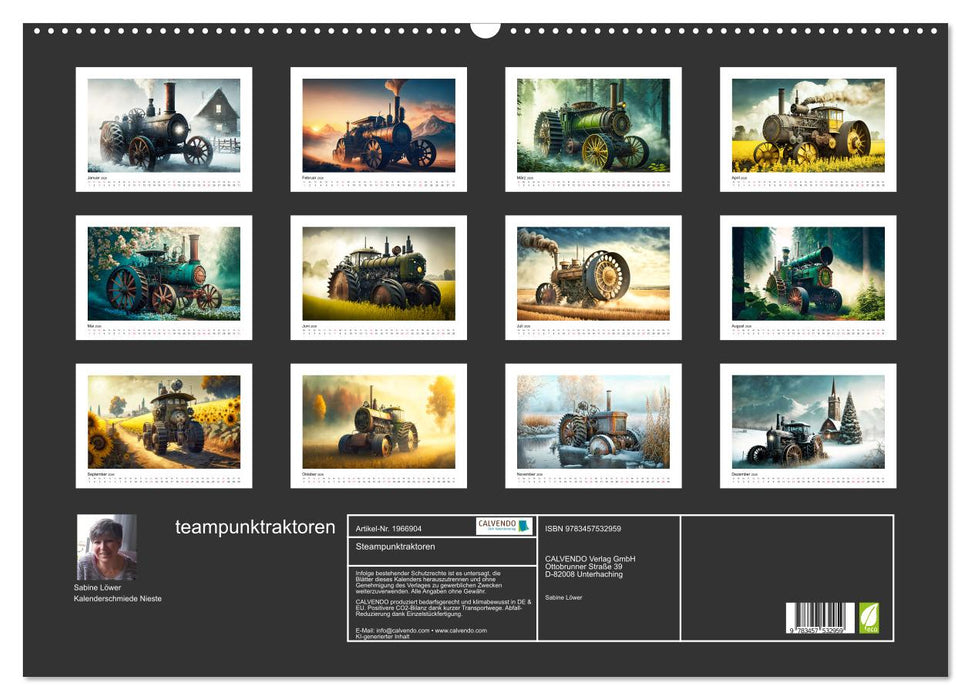 Steampunktraktoren (CALVENDO Wandkalender 2026)