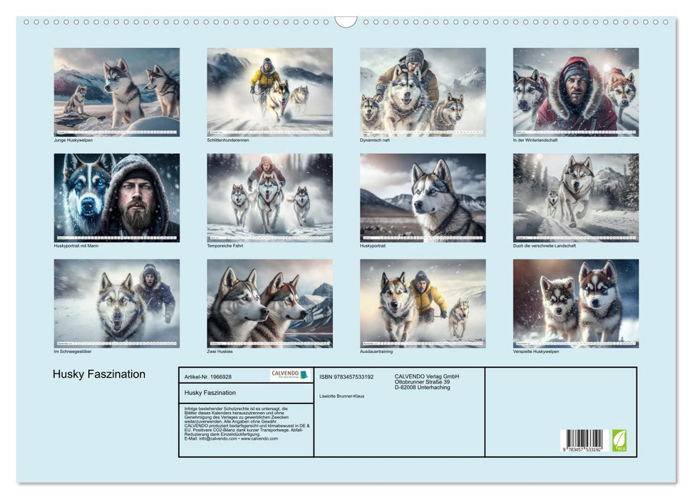 Husky Faszination (CALVENDO Wandkalender 2026)