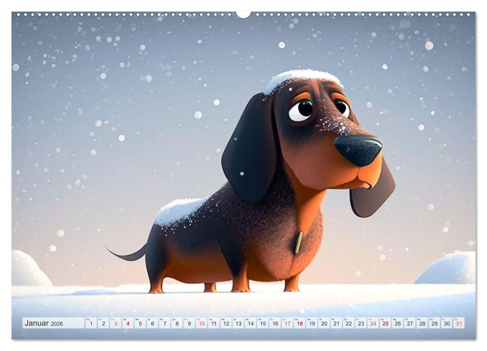 Comic Hunde (CALVENDO Wandkalender 2026)