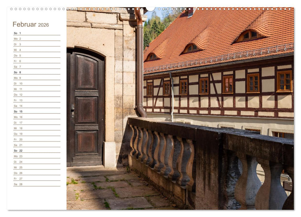 Königstein Perspektiven - Elbsandstein (CALVENDO Wandkalender 2026)