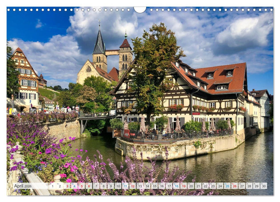 Romantische Orte am Neckar (CALVENDO Wandkalender 2026)