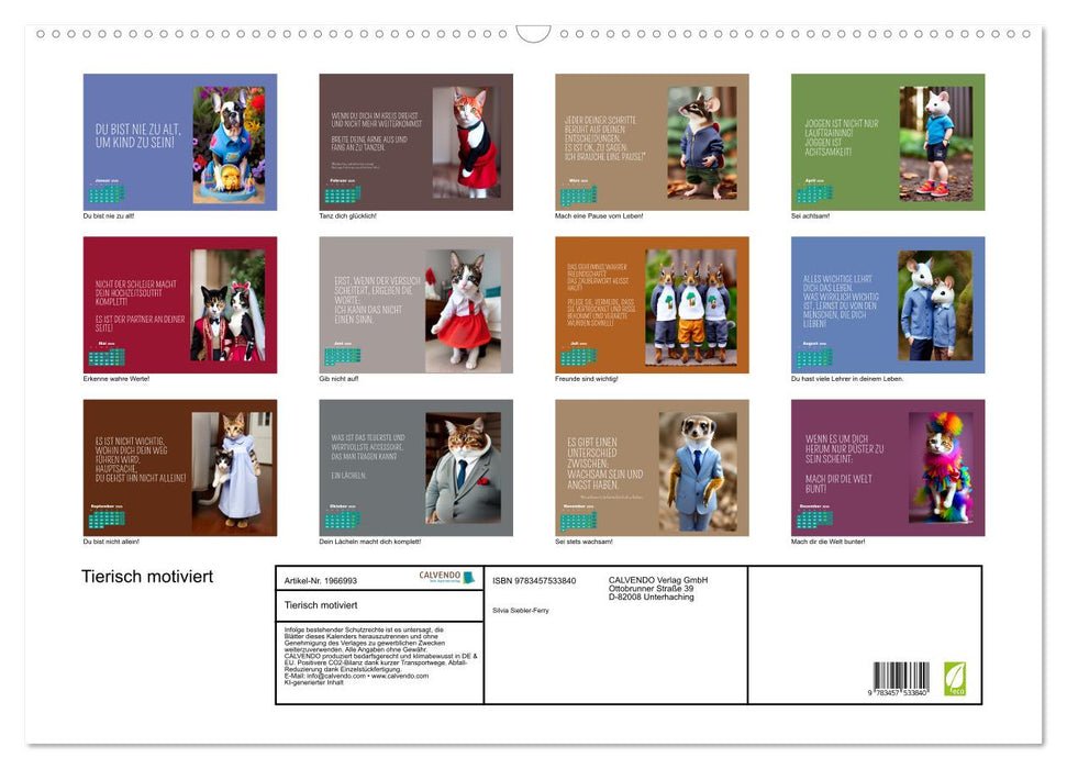 Tierisch motiviert (CALVENDO Wandkalender 2026)