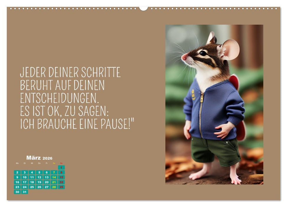 Tierisch motiviert (CALVENDO Wandkalender 2026)