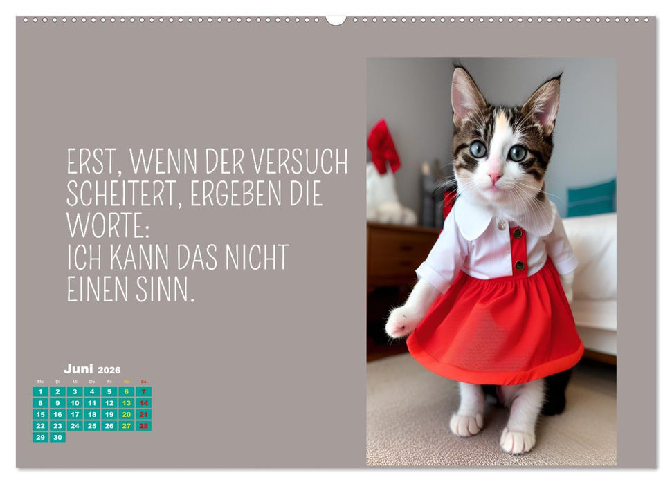 Tierisch motiviert (CALVENDO Wandkalender 2026)