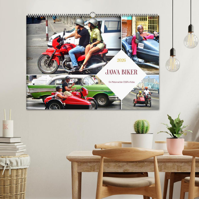 JAWA BIKER - Ein Motorrad der CSSR in Kuba (CALVENDO Wandkalender 2026)