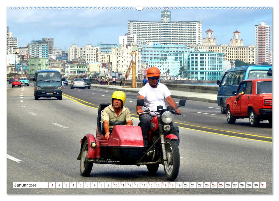 JAWA BIKER - Ein Motorrad der CSSR in Kuba (CALVENDO Wandkalender 2026)