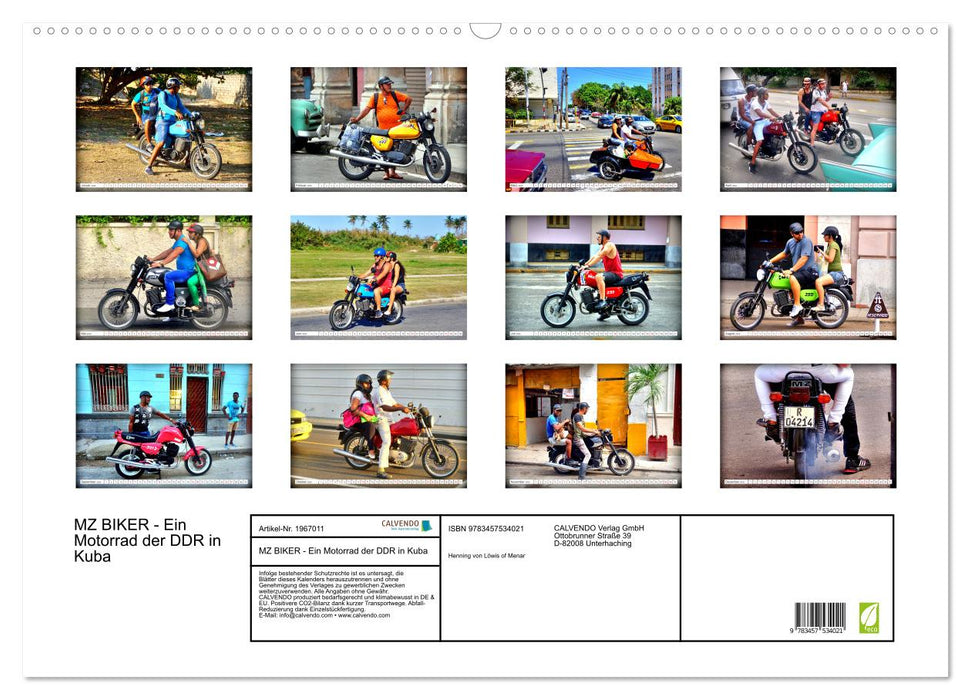 MZ BIKER - Ein Motorrad der DDR in Kuba (CALVENDO Wandkalender 2026)