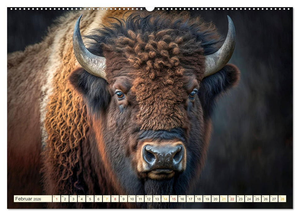 Amerikanischer Bison (CALVENDO Wandkalender 2026)