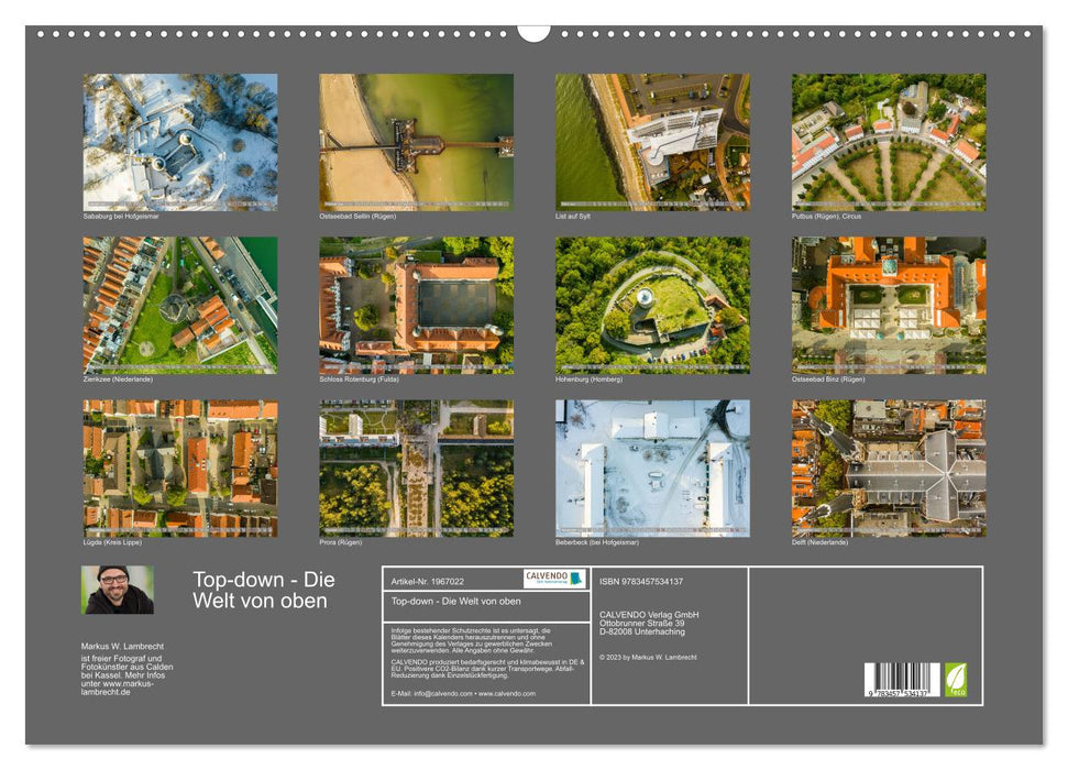 Top-down - Die Welt von oben (CALVENDO Wandkalender 2026)