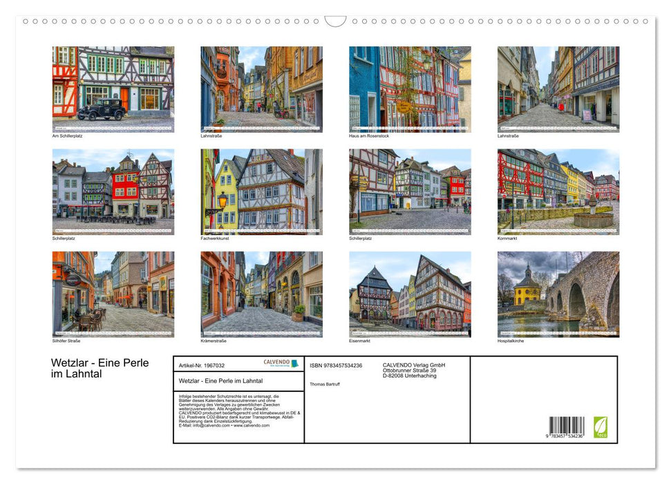 Wetzlar - Eine Perle im Lahntal (CALVENDO Wandkalender 2026)