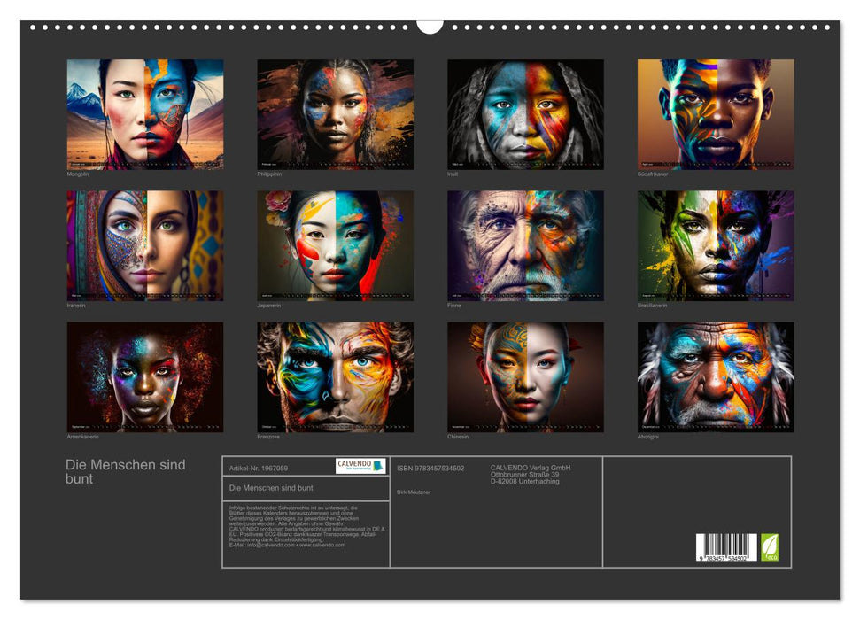 Die Menschen sind bunt (CALVENDO Wandkalender 2026)