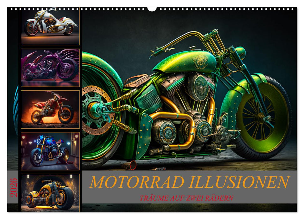 Motorrad illusionen (CALVENDO Wandkalender 2026)