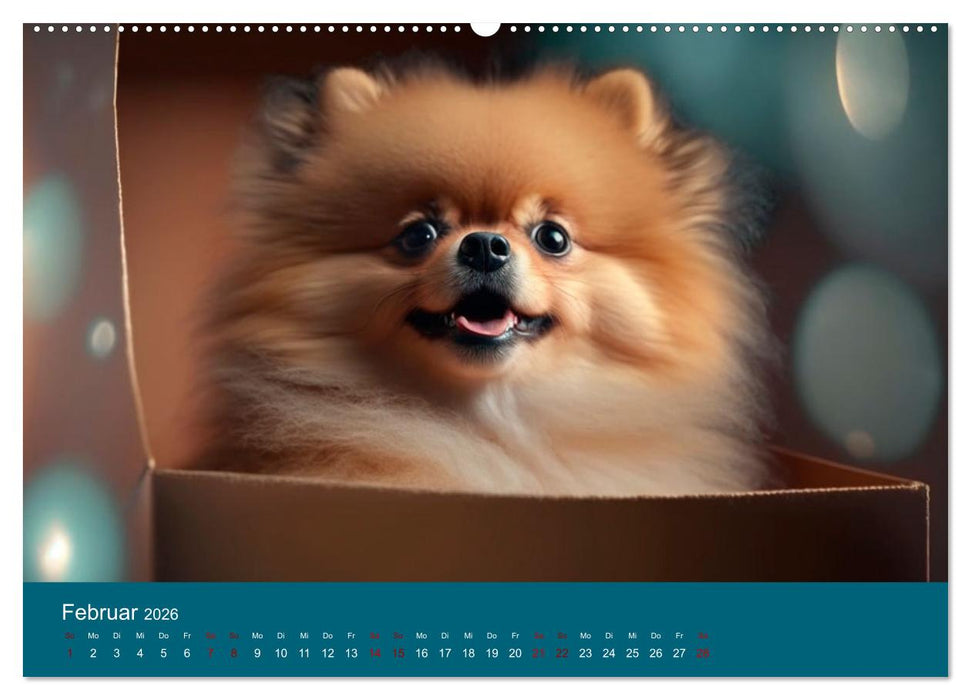 Pommerscher Charmeur Ein Jahr voller Niedlichkeit (CALVENDO Wandkalender 2026)
