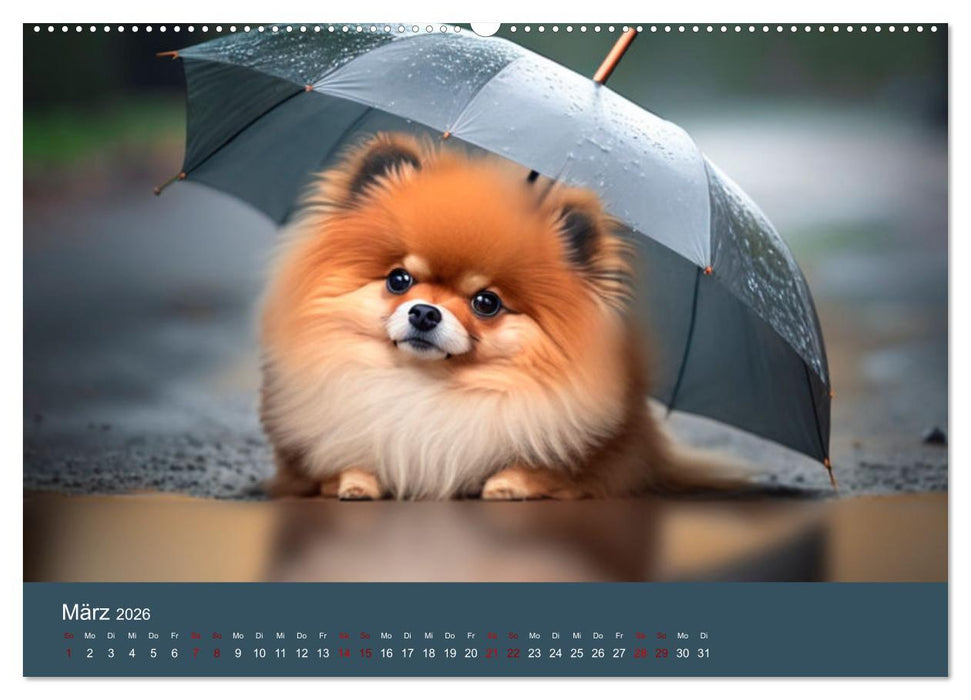 Pommerscher Charmeur Ein Jahr voller Niedlichkeit (CALVENDO Wandkalender 2026)
