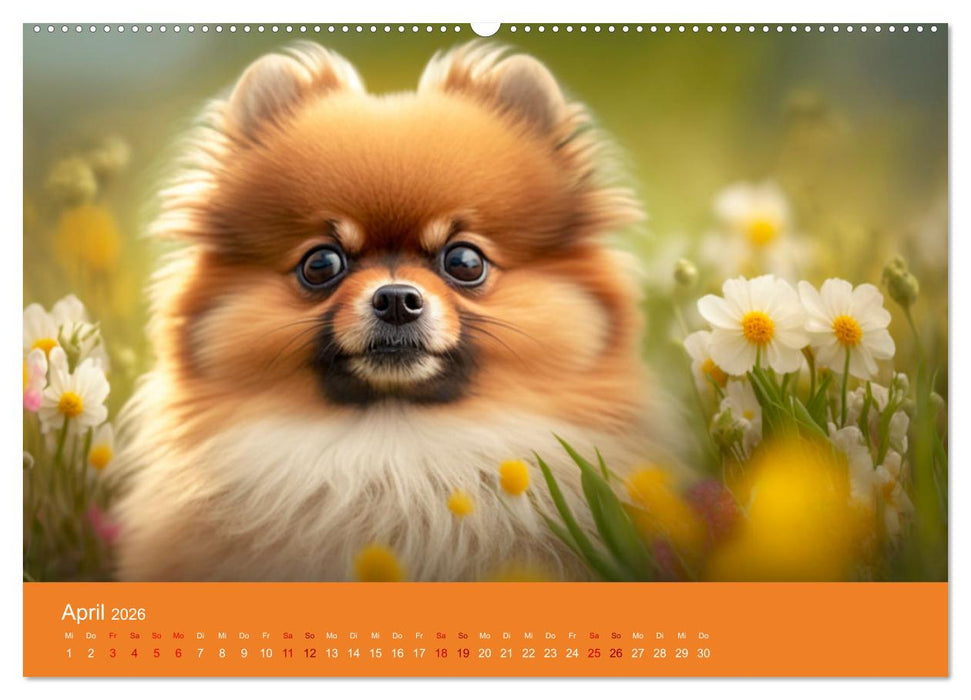 Pommerscher Charmeur Ein Jahr voller Niedlichkeit (CALVENDO Wandkalender 2026)