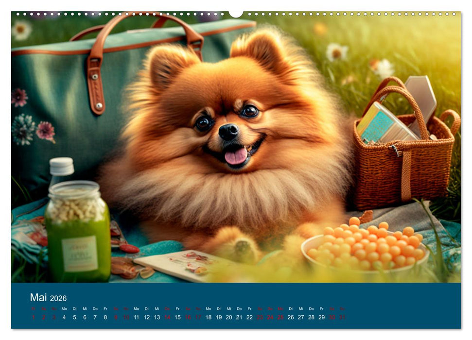 Pommerscher Charmeur Ein Jahr voller Niedlichkeit (CALVENDO Wandkalender 2026)