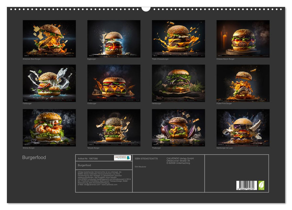 Burgerfood (CALVENDO Wandkalender 2026)