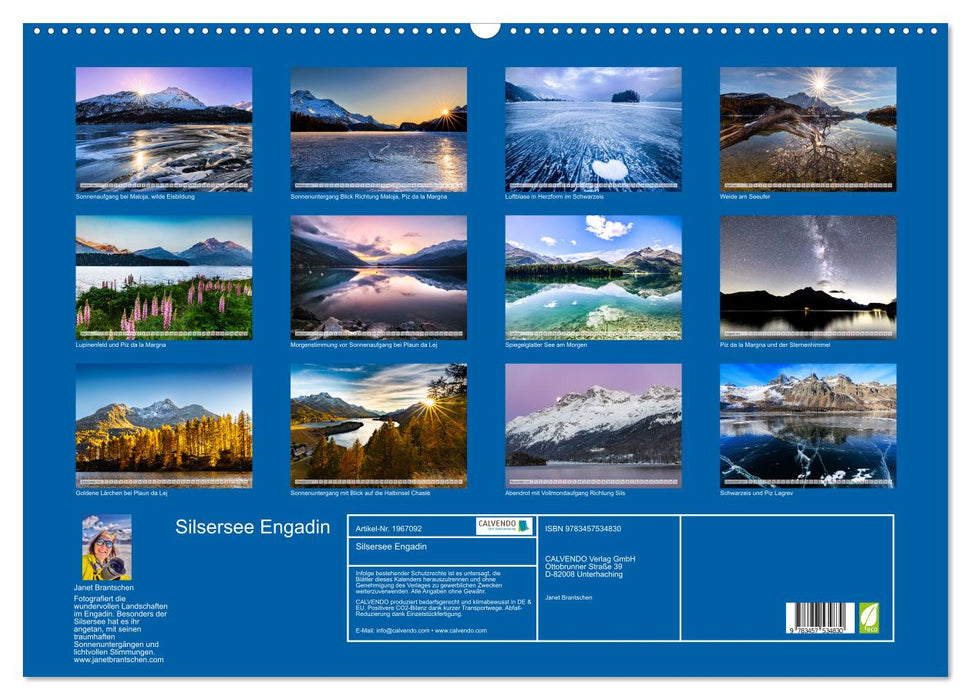 Silsersee Engadin (CALVENDO Wandkalender 2026)