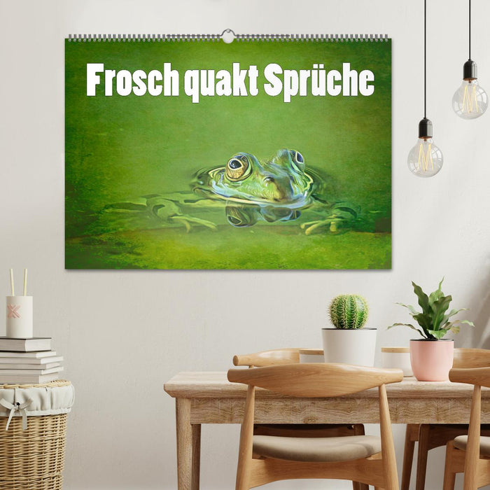 Frosch quakt Sprüche (CALVENDO Wandkalender 2026)