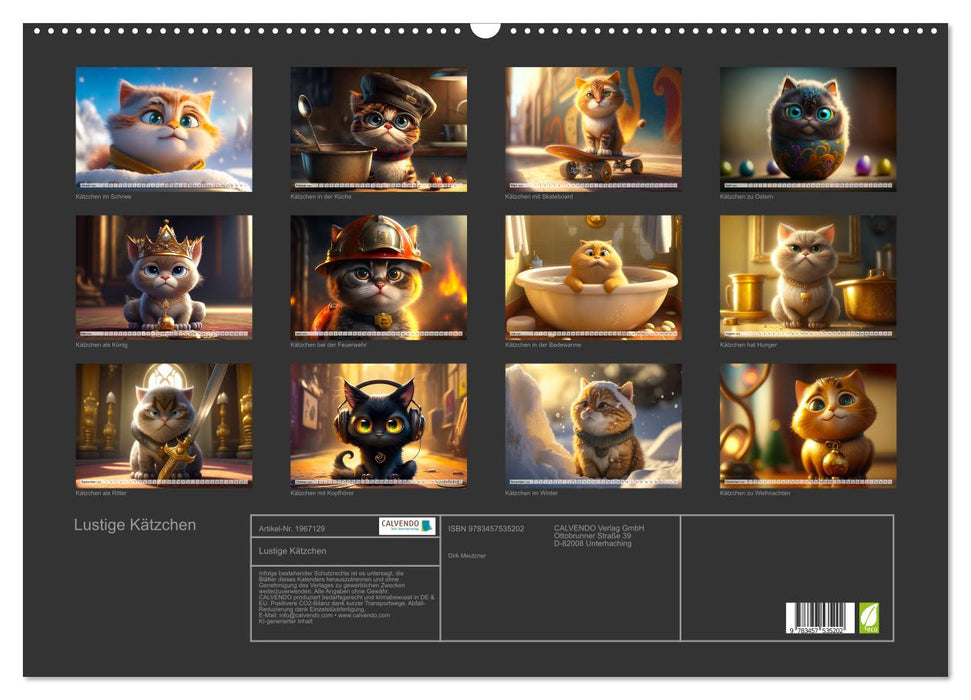 Lustige Kätzchen (CALVENDO Wandkalender 2026)