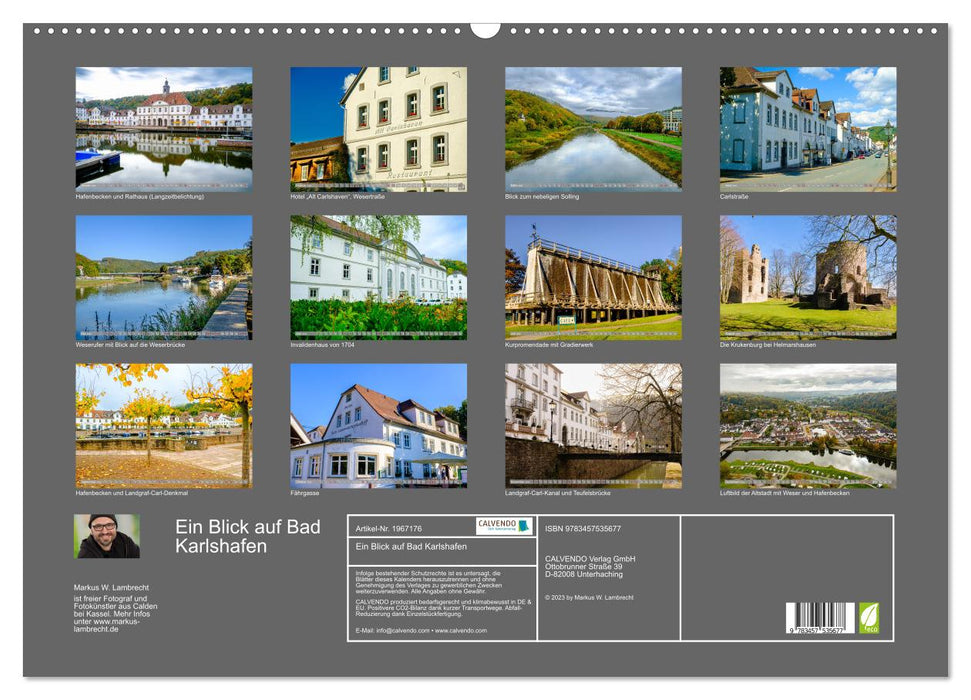 Ein Blick auf Bad Karlshafen (CALVENDO Wandkalender 2026)