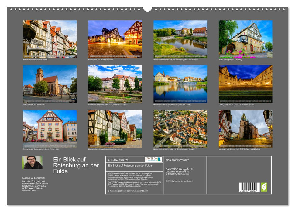 Ein Blick auf Rotenburg an der Fulda (CALVENDO Wandkalender 2026)