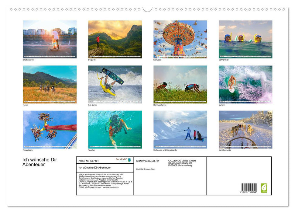 Ich wünsche Dir Abenteuer (CALVENDO Wandkalender 2026)