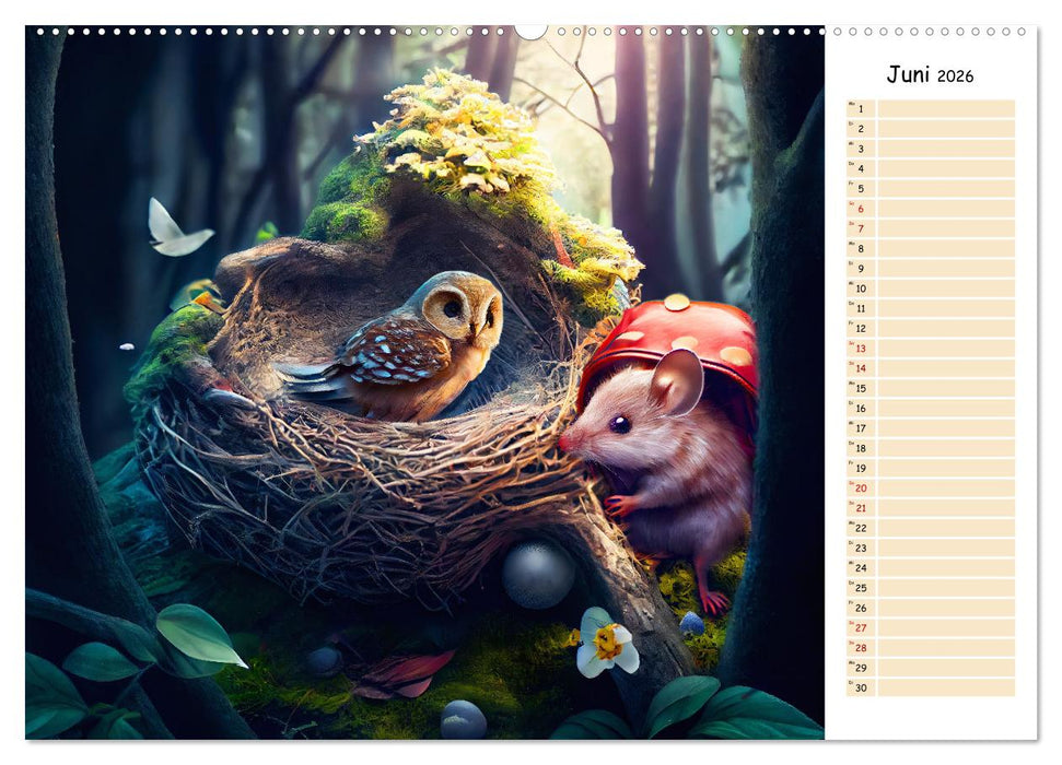 Maus auf Tour - Abenteuerkalender für Kids mit Planer (CALVENDO Wandkalender 2026)