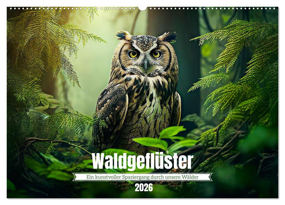 Waldgeflüster - ein kunstvoller Spaziergang durch unsere Wälder (CALVENDO Wandkalender 2026)