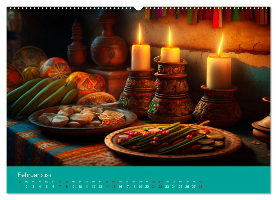 Farben Mexikos: Eine farbenfrohe Reise durch die Jahreszeiten (CALVENDO Wandkalender 2026)