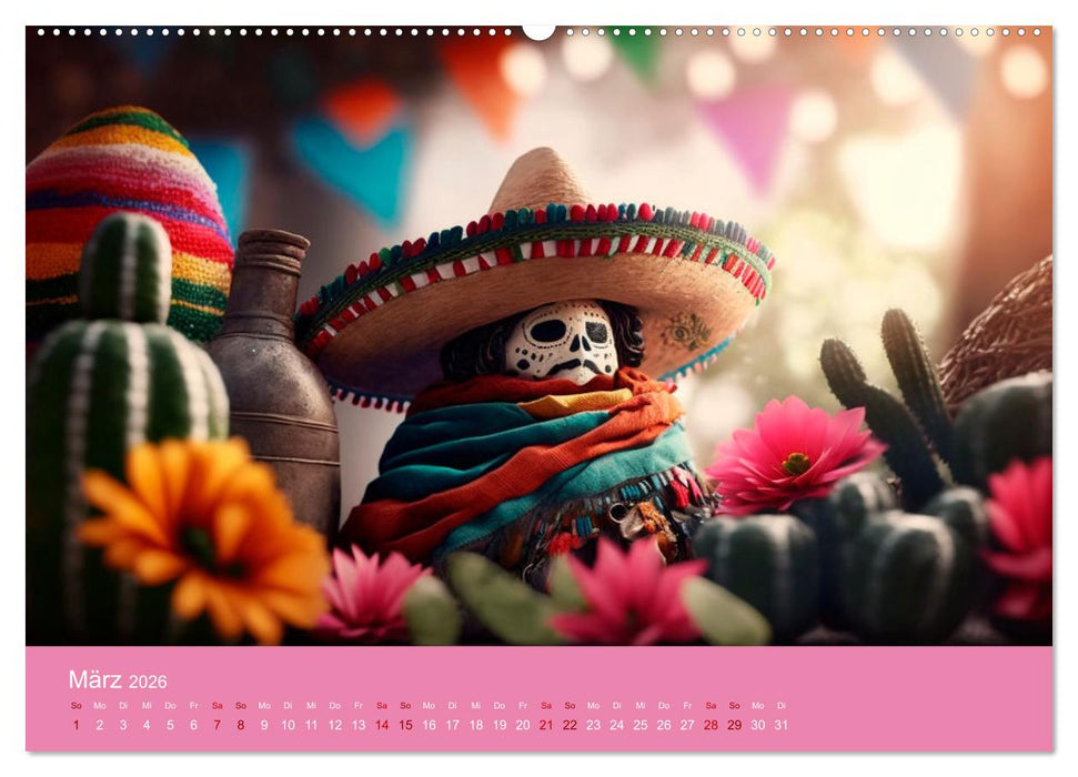 Farben Mexikos: Eine farbenfrohe Reise durch die Jahreszeiten (CALVENDO Wandkalender 2026)