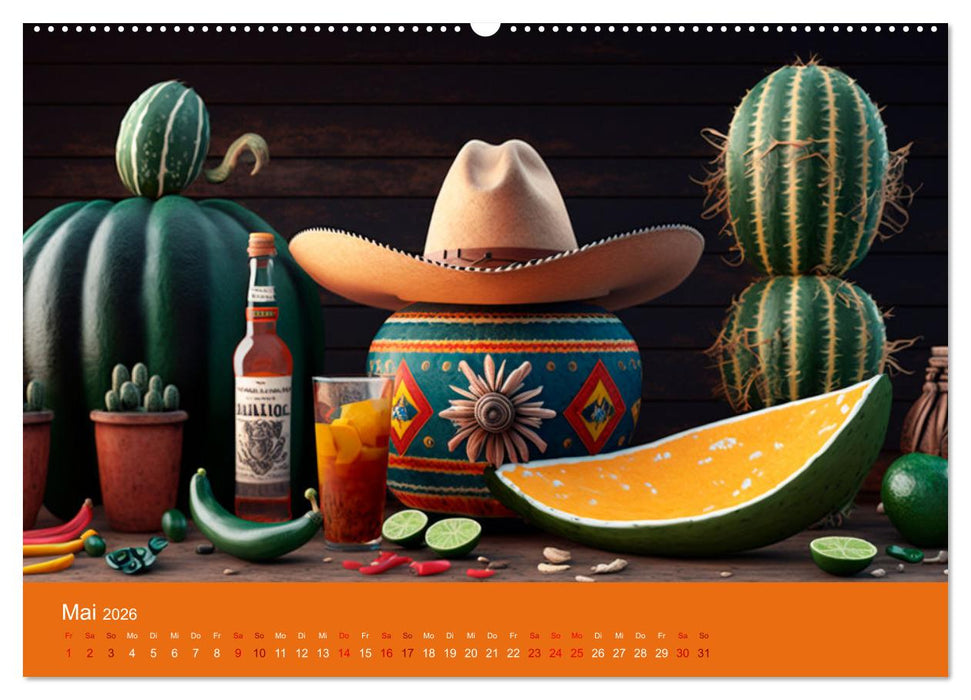 Farben Mexikos: Eine farbenfrohe Reise durch die Jahreszeiten (CALVENDO Wandkalender 2026)