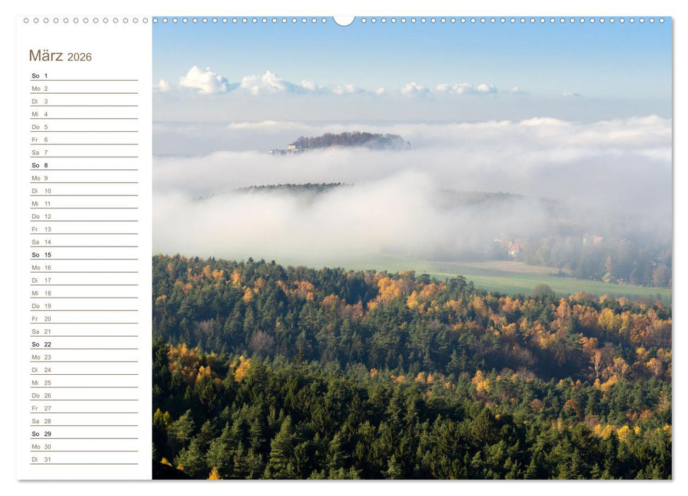Festungsperspektiven - Elbsandstein (CALVENDO Wandkalender 2026)