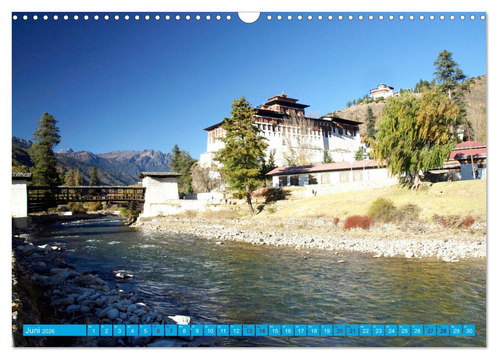 Bhutan - Frieden und Glück im Himalaya (CALVENDO Wandkalender 2026)
