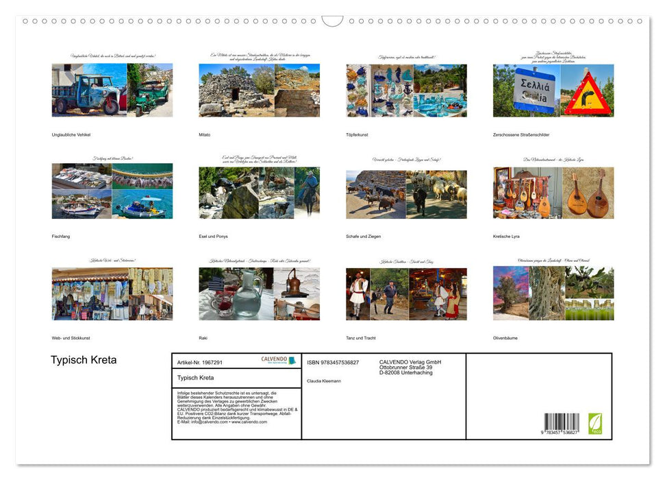 Typisch Kreta (CALVENDO Wandkalender 2026)