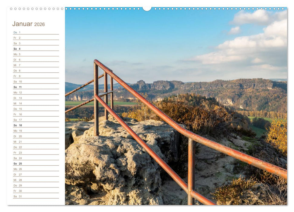 Schrammsteine Perspektiven - Elbsandstein (CALVENDO Wandkalender 2026)