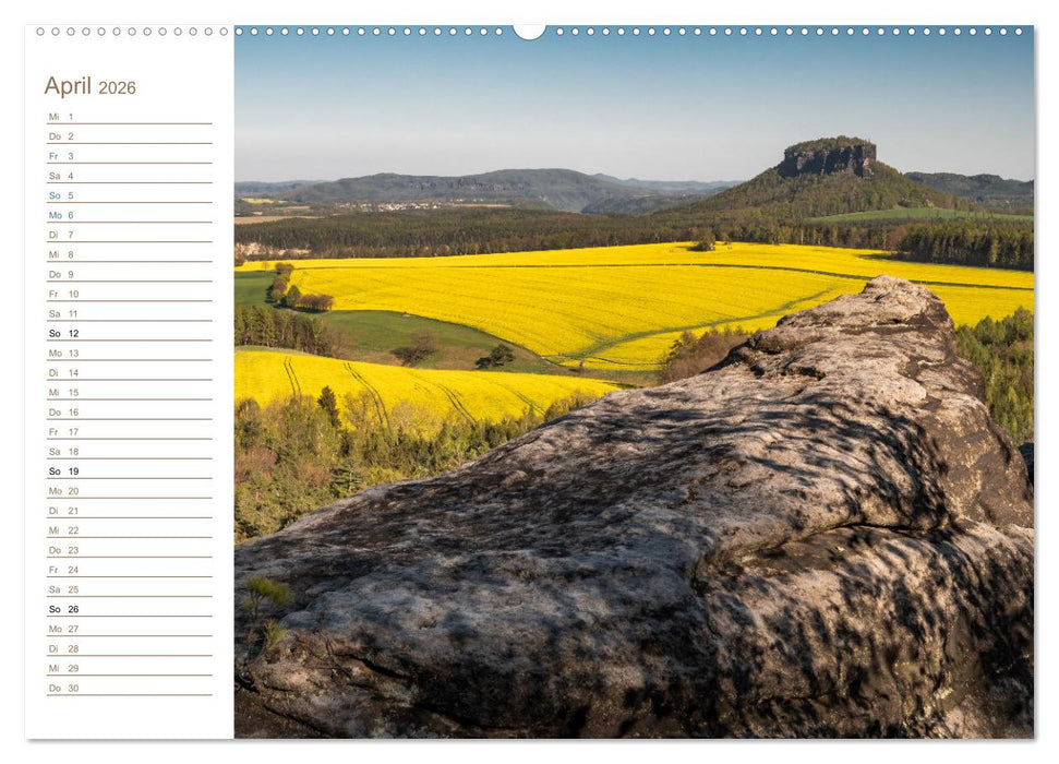 Schrammsteine Perspektiven - Elbsandstein (CALVENDO Wandkalender 2026)